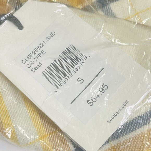 Cleo + Wolf Women’s Cropped Flannel Hooded Shacket Plaid Jacket Size Small - Picture 6 of 6